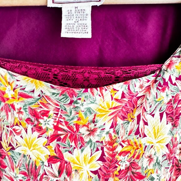 April Cornell Colourful Bias Cut Floral Dress M - Picture 7 of 8